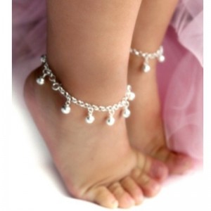 Baby smycken baby gåva baby fot kedja 925 sterling silver baby ankel armband födelsesten